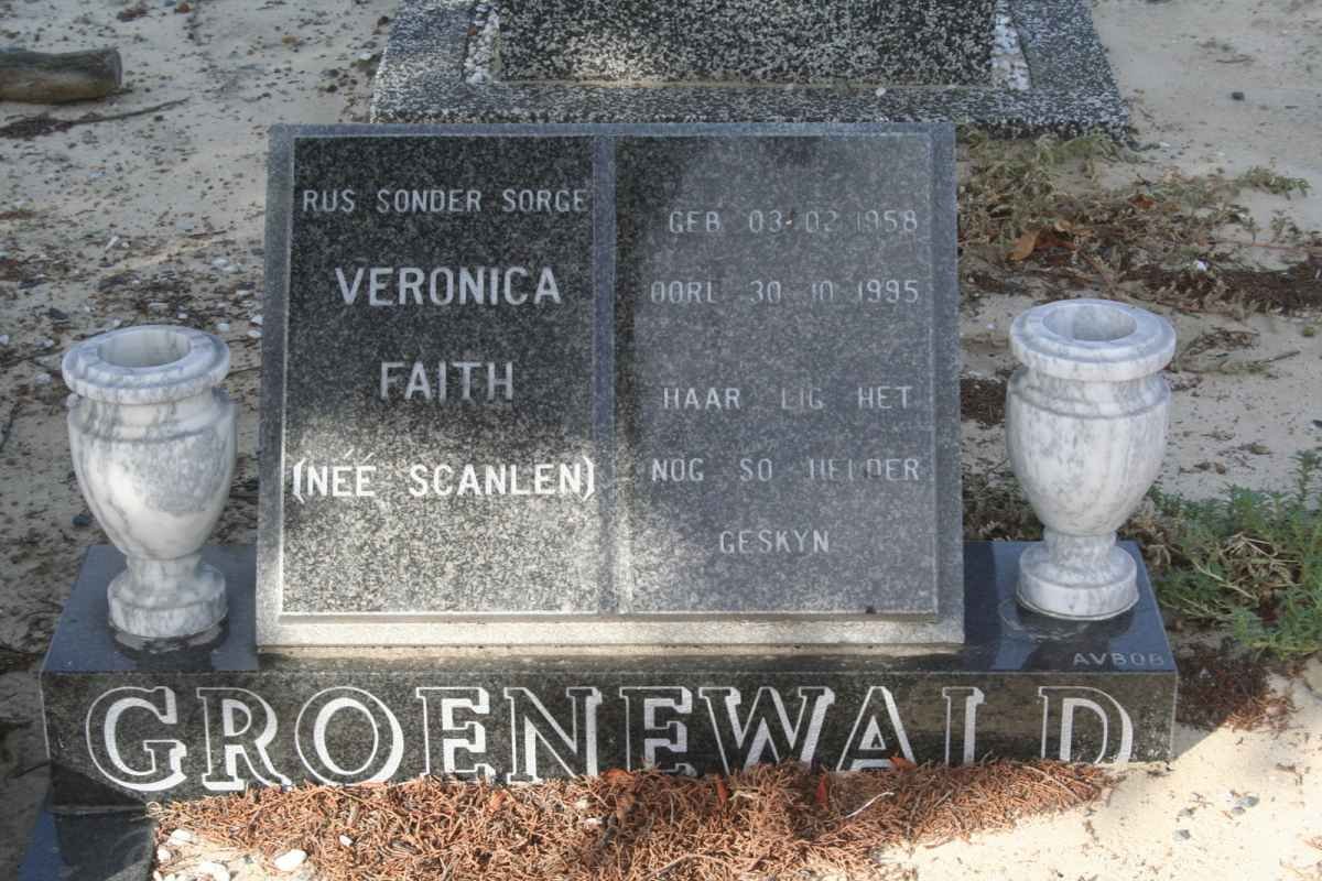 GROENEWALD Veronica Faith nee SCANLEN 1958-1995