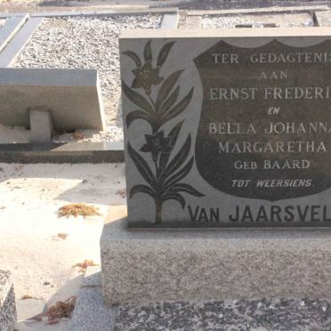 JAARSVELD Ernest Frederik, van &amp; Bella Johanna Margaretha BAARD
