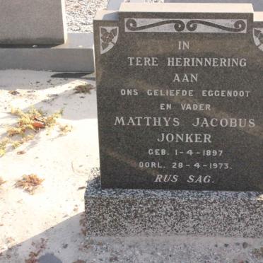 JONKER Matthys Jacobus 1897-1973