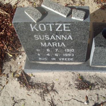 KOTZE Susanna Maria 1910-1993
