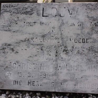 LOUW Christina Wilhelmina 1890-1985