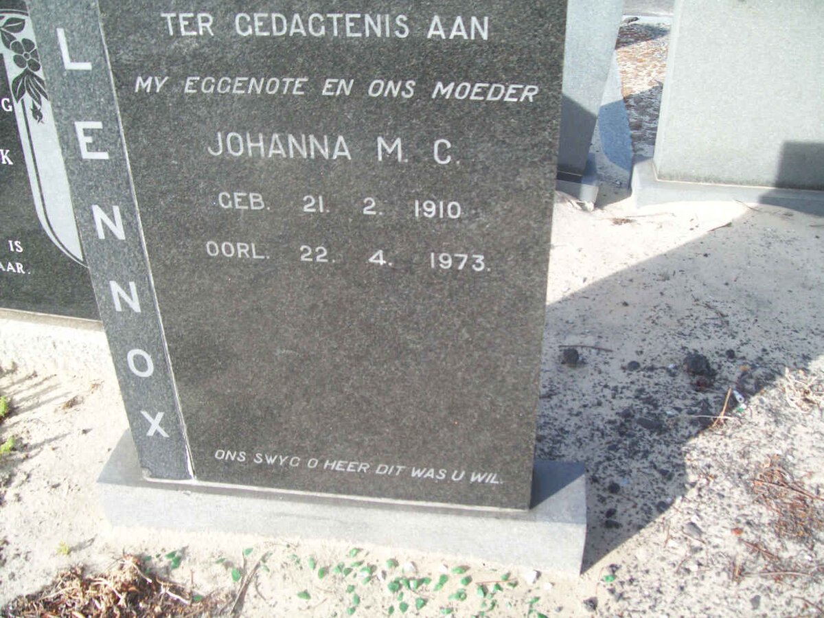 LENNOX Johanna M.C. 1910-1973