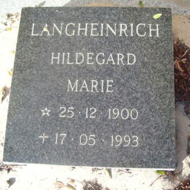 LANGHEINRICH Hildegard Marie 1900-1993