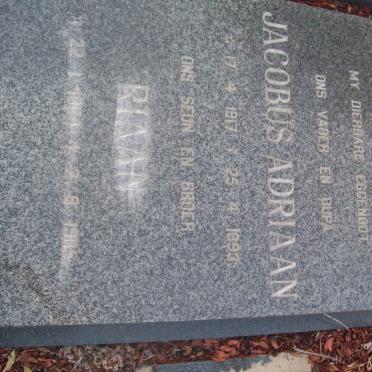 LOUW Jacobus Adriaan 1917-1993 :: LOUW Riaan 1964-1985