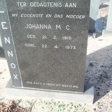 LENNOX Johanna M.C. 1910-1973