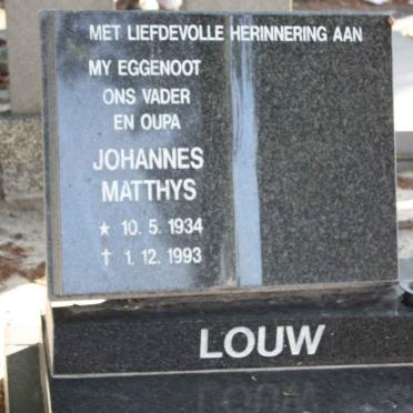 LOUW Johannes Matthys 1934-1993