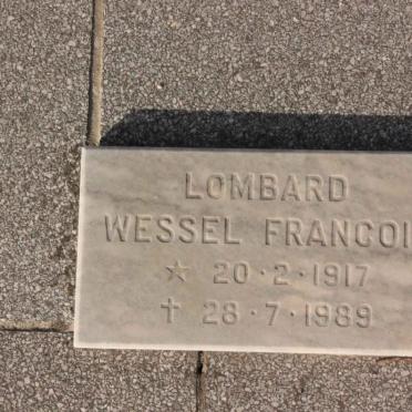 LOMBARD Wessel Francois 1917-1989