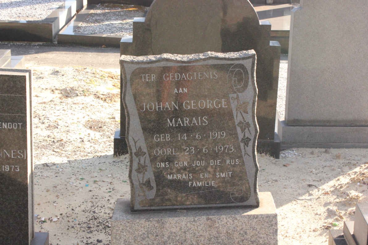 MARAIS Johan George 1919-1973