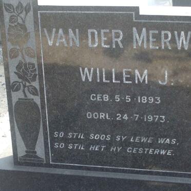 MERWE Willem J., van der 1893-1973