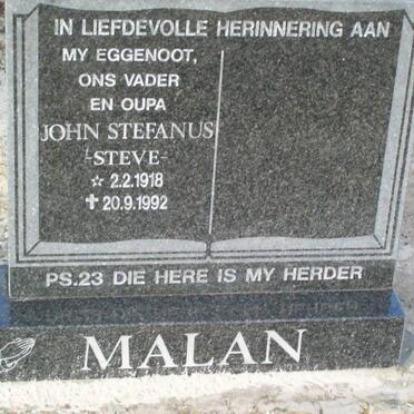 MALAN John Stefanus 1918-1992