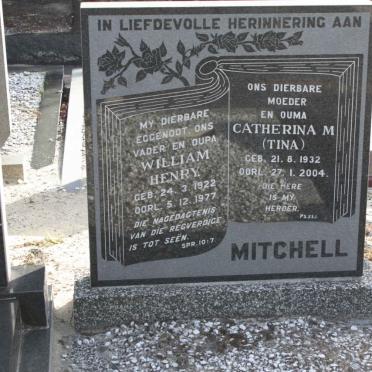 MITCHELL William Henry 1922-1977 &amp; Catherina M. 1932-2004