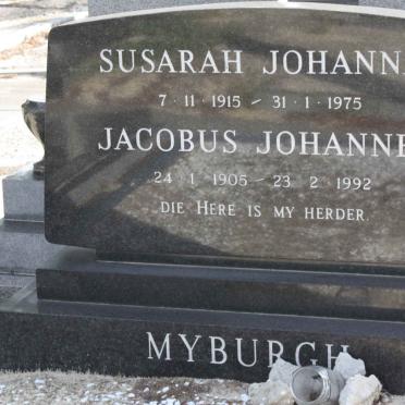 MYBURGH Jacobus Johannes 1905-1992 &amp; Susarah Johanna 1915-1975