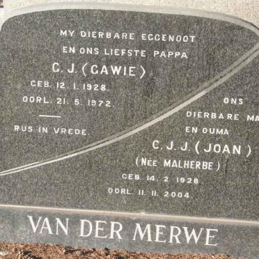 MERWE G.J., van der 1928-1972 &amp; C.J.J. MALHERBE 1928-2004