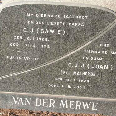 MERWE G.J., van der 1928-1972 &amp; C.J.J. MALHERBE 1928-2004
