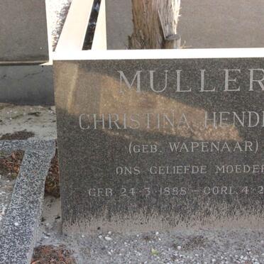 MULLER Christina Hendrina nee WAPENAAR 1888-1972