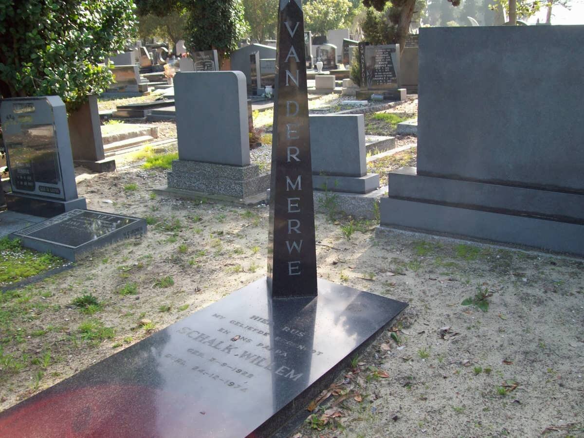 MERWE Schalk Willem, van der 1922-1974
