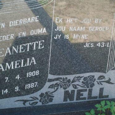 NELL Jeanette Amelia 1908-1987