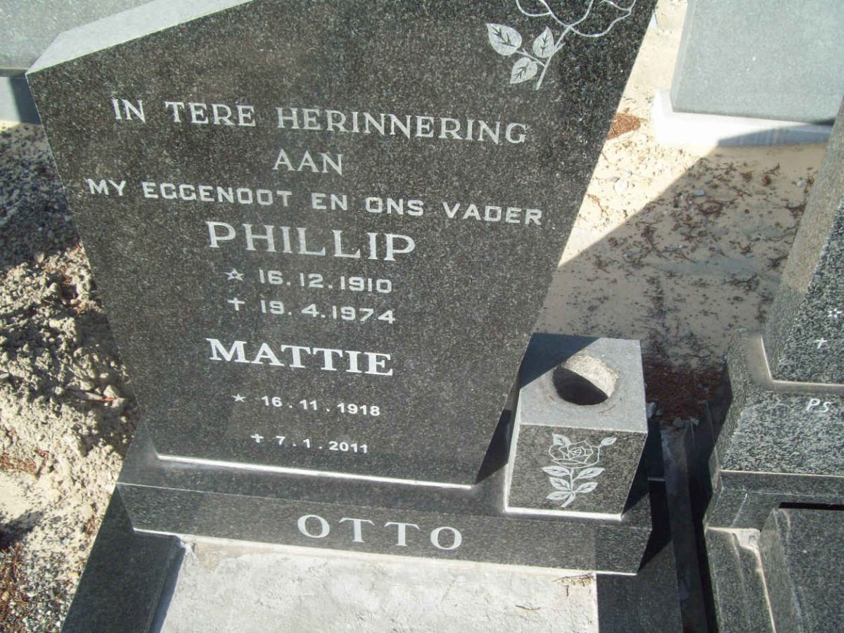 OTTO Phillip 1910-1974 &amp; Mattie 1918-2011