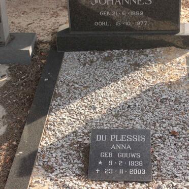 PLESSIS Anna, du nee GOUWS 1936-2003