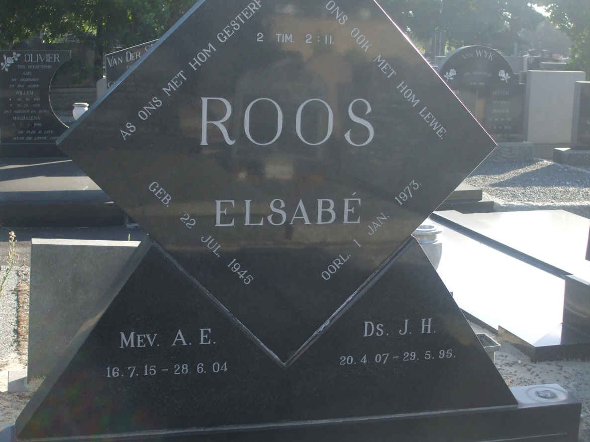 ROOS J.H. 1907-1995 &amp; A.E. 1915-2004 :: ROOS Elsabé 1945-1973