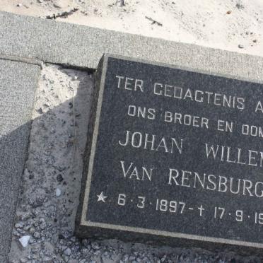 RENSBURG Johan Willem, van 1897-1973