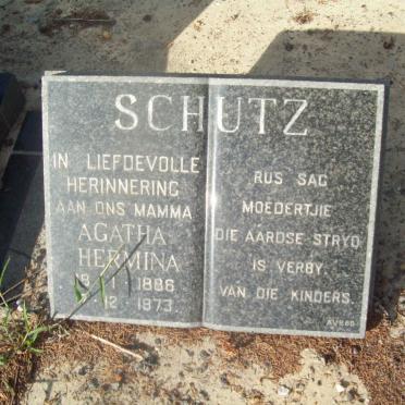SCHUTZ Agatha Hermina 1886-1973