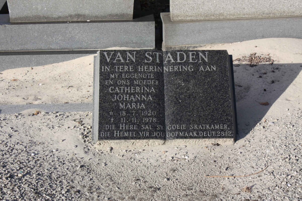 STADEN Catherina Johanna Mara, van 1920-1978