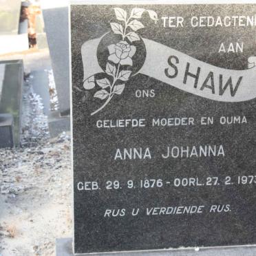 SHAW Anna Johanna 1876-1973