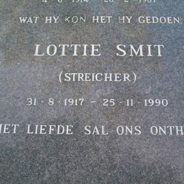 SMIT Lottie nee STREICHER 1917-1990