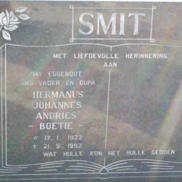 SMIT Hermanus Johannes Andries 1922-1992