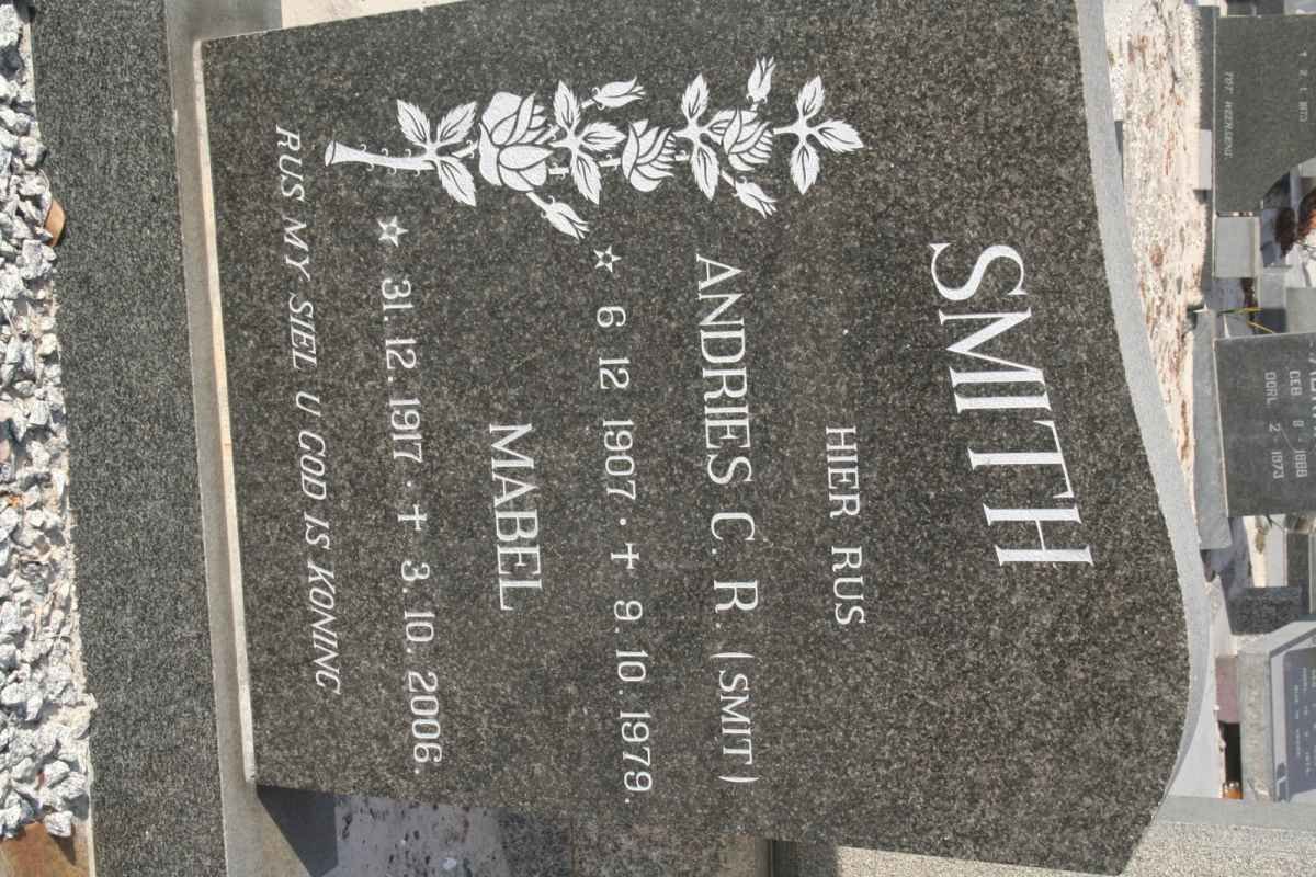 SMITH Andries C.R. 1907-1979 &amp; Mabel 1917-2006