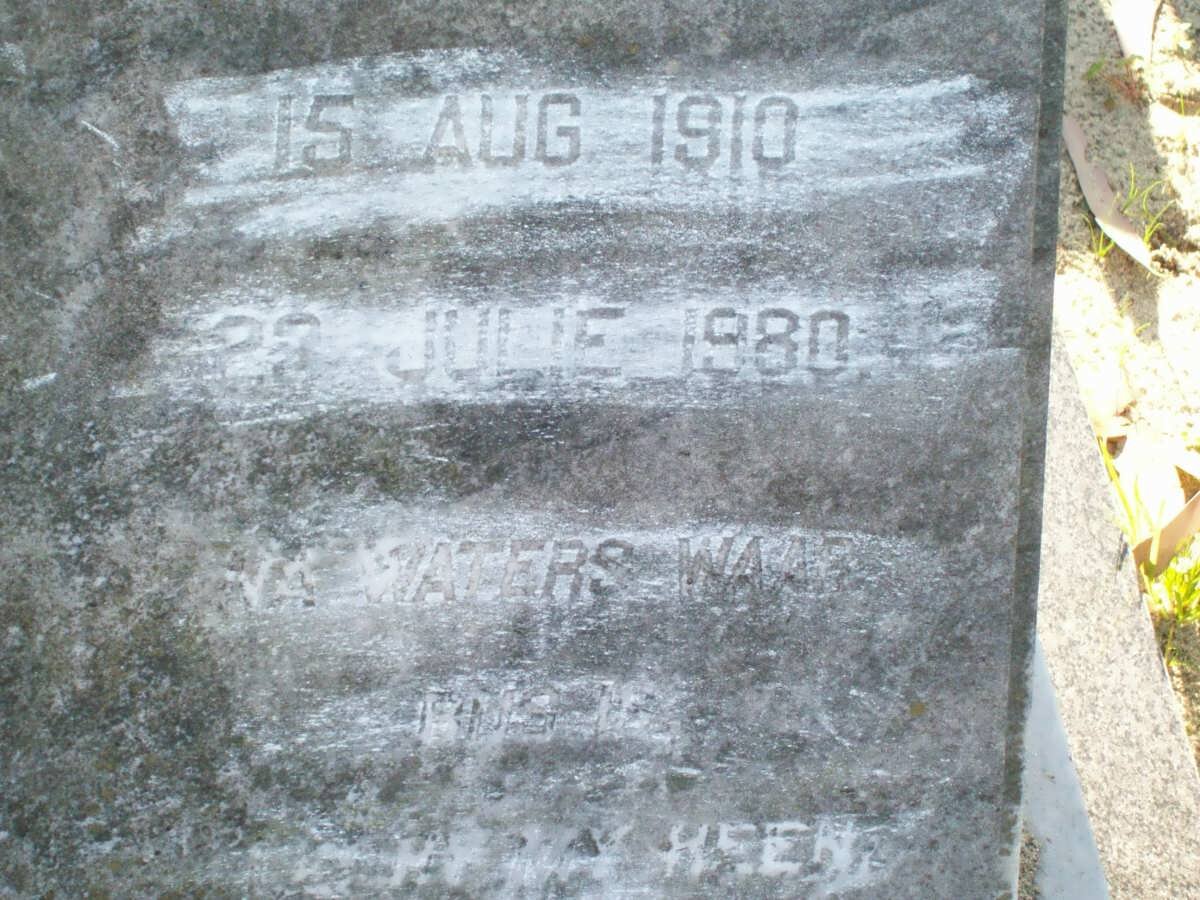 SCHULTZ August H. 1910-1980