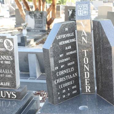 TONDER Cornelis Christiaan, van 1932-1993