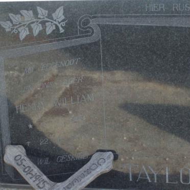 TAYLOR Henry William 1909-19?2