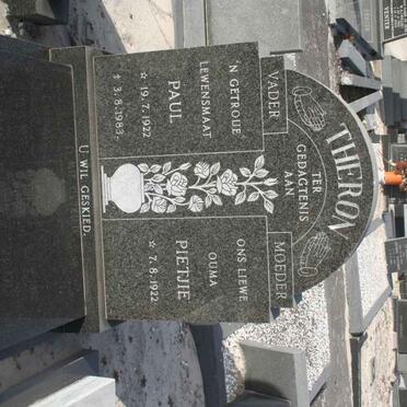 THERON Paul 1922-1983 &amp; Pietjie 1922-