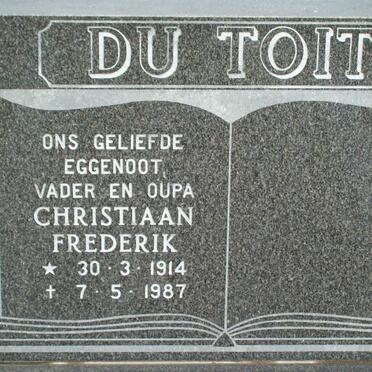 TOIT Christiaan Frederik, du 1914-1987