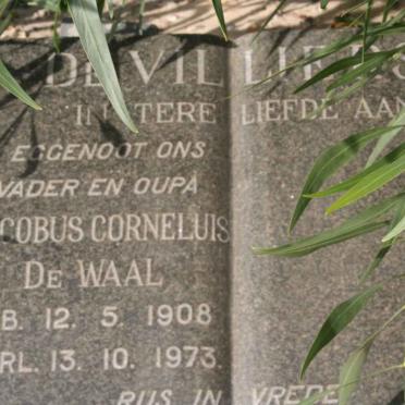 VILLIERS Jacobus Cornelius De Waal, de 1908-1973