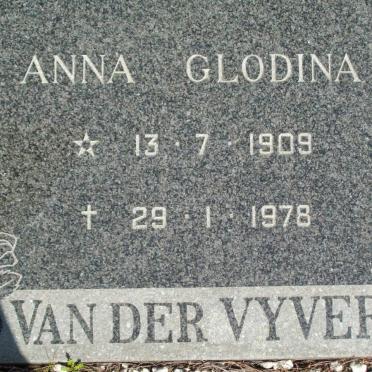 VYVER Anna Glodina, van der 1909-1978