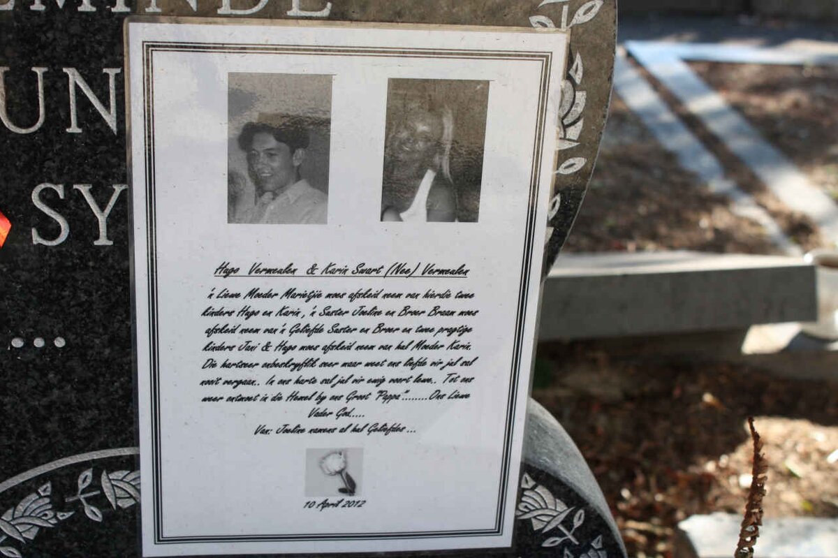 VERMEULEN Hugo :: SWART Karin nee VERMEULEN