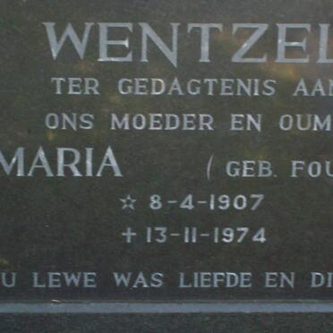 WENTZEL Maria nee FOURIE 1907-1974
