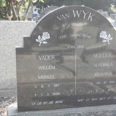 WYK Willem Morkel, van 1915-1998 &amp; Hendrika Johanna 1915-1972
