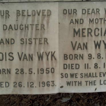 WYK Lois, van 1950-1963 :: VAN WYK Mercia 1914-1988