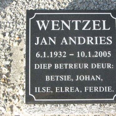WENTZEL Jan Andries 1932-2005