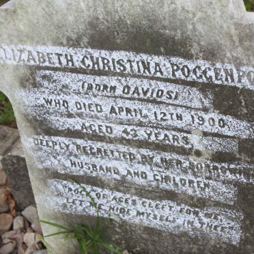 POGGENPOEL Elizabeth Christina nee DAVIDS -1900