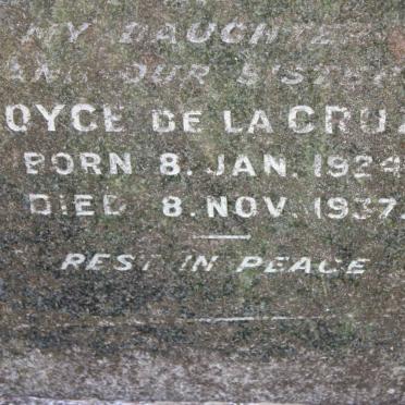 CRUZ Joyce, de la 1924-1937