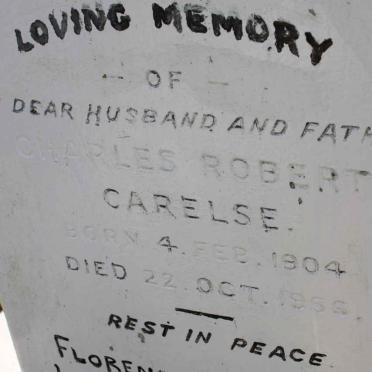 CARELSE Charles Robert 1904-1956 