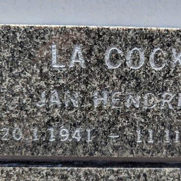 COCK Jan Hendrik, la 1941-2006
