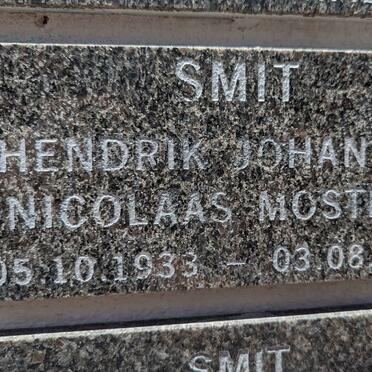 SMIT Hendrik Johannes Nicolaas Mostert 1933-2002