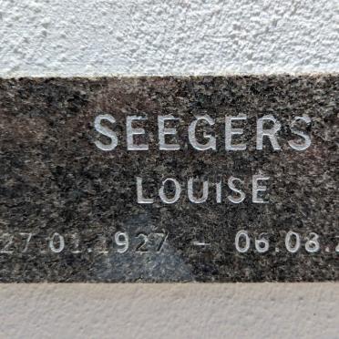 SEEGERS Louise 1927-2012