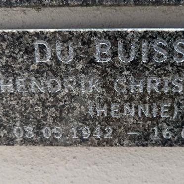 BUISSON Hendrik Christoffel, du 1942-2012